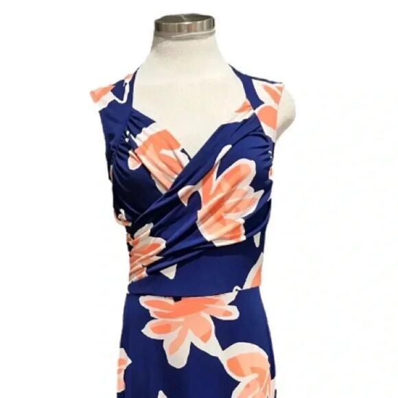 Leota Floral Perfect Wrap Maxi Dress Size M - Picture 2 of 6